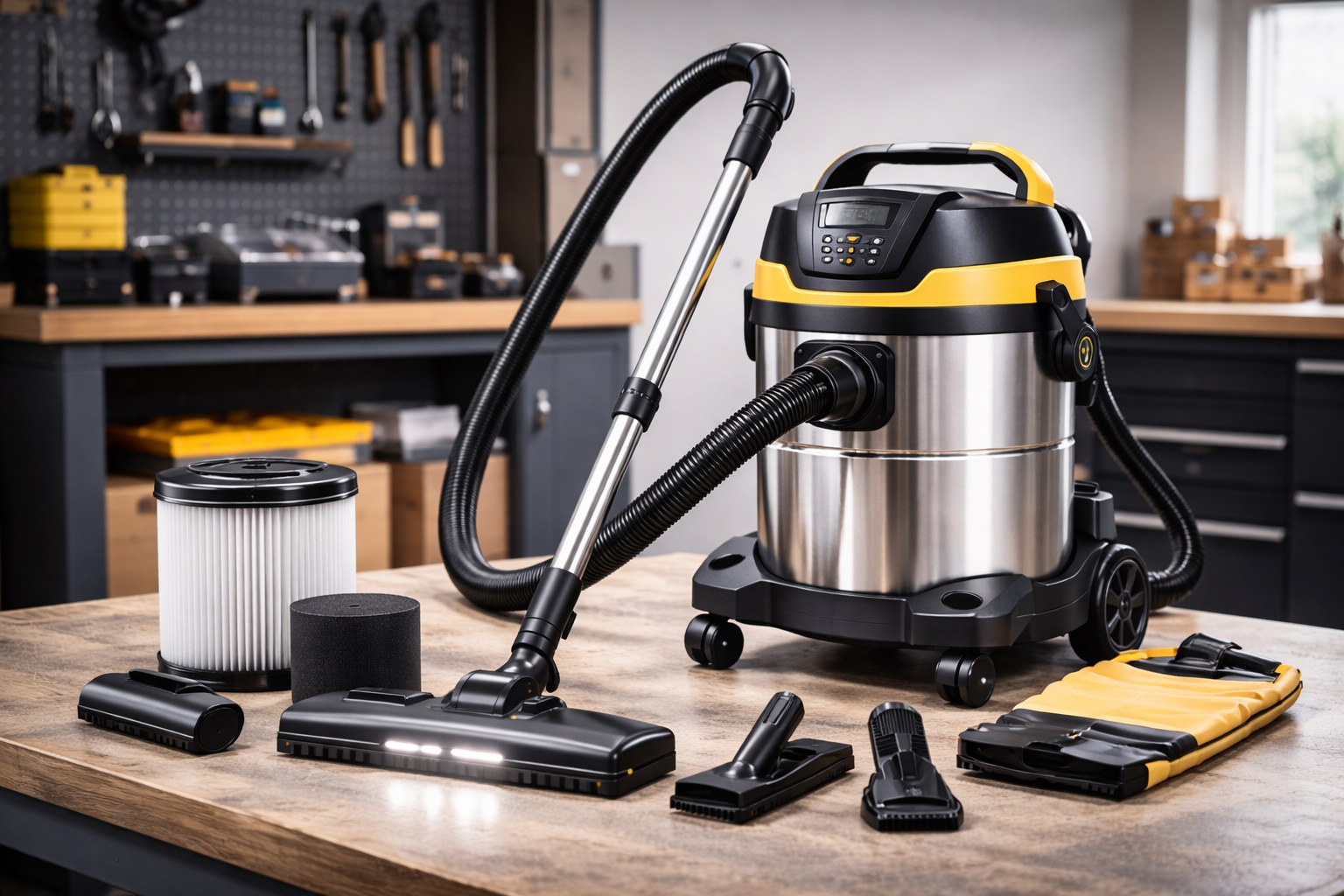 Shop Wet-Dry Vacuum Cleaner with HEPA Filter