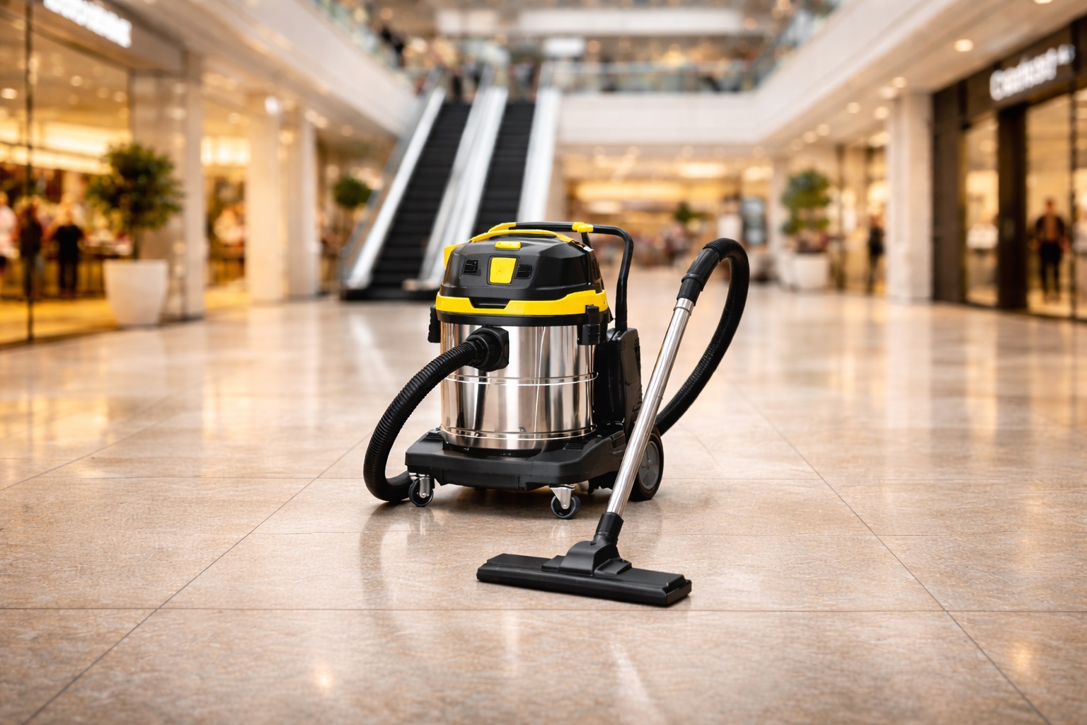 Commercial Wet and Dry Vacuum Cleaner for Malls and Shopping Centers