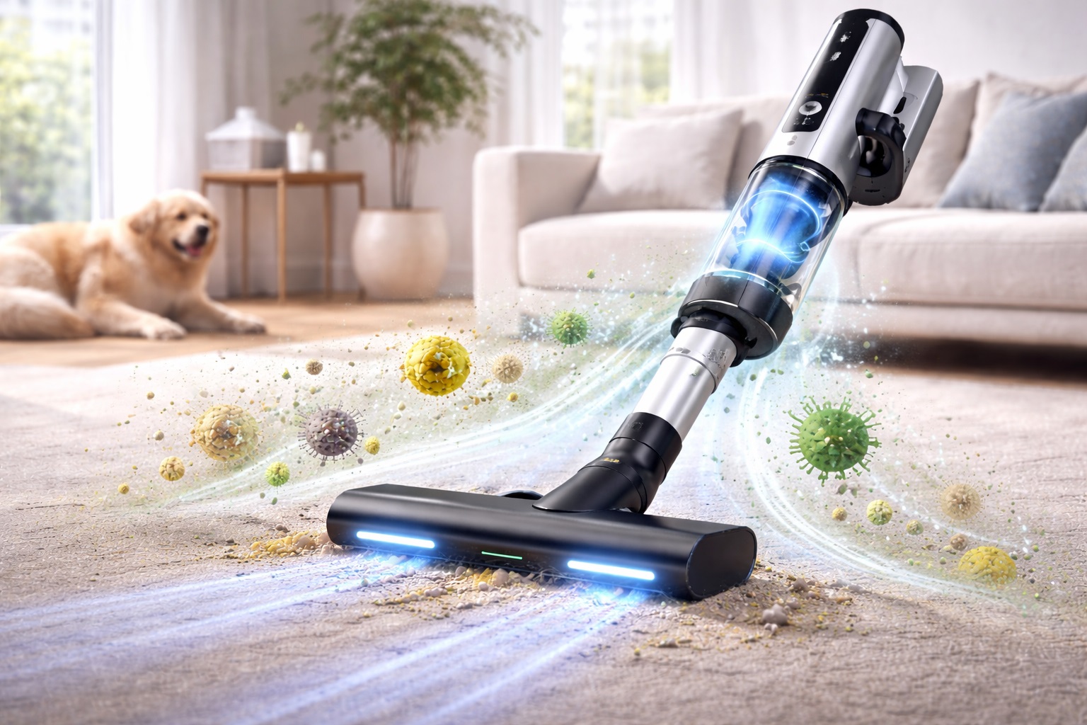 PM2.5 Dust & Allergen Removal Vacuum Cleaner with HEPA Purification