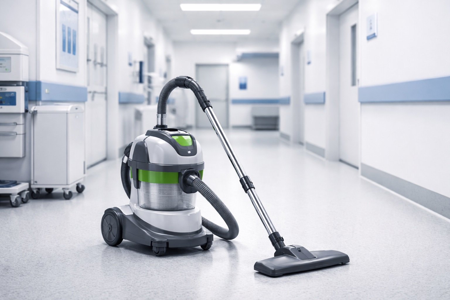 Stainless Steel HEPA Vacuum Cleaner for Healthcare & Medical Facilities