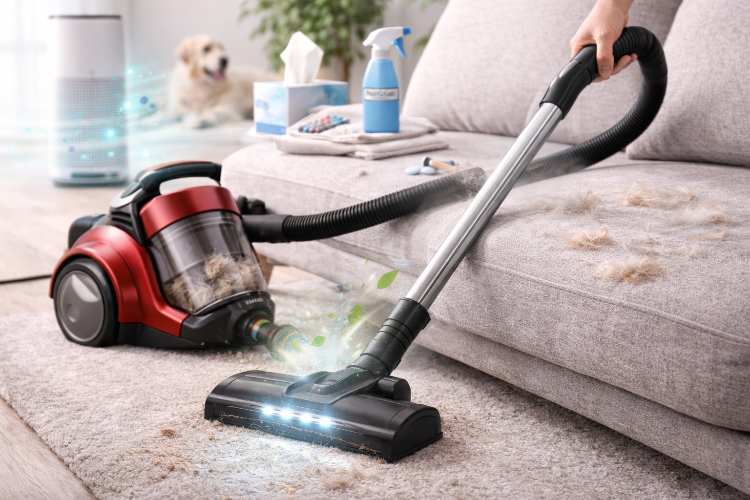 Canister Vacuum for Pet Allergies – HEPA Filter & Sofa Cleaning Power