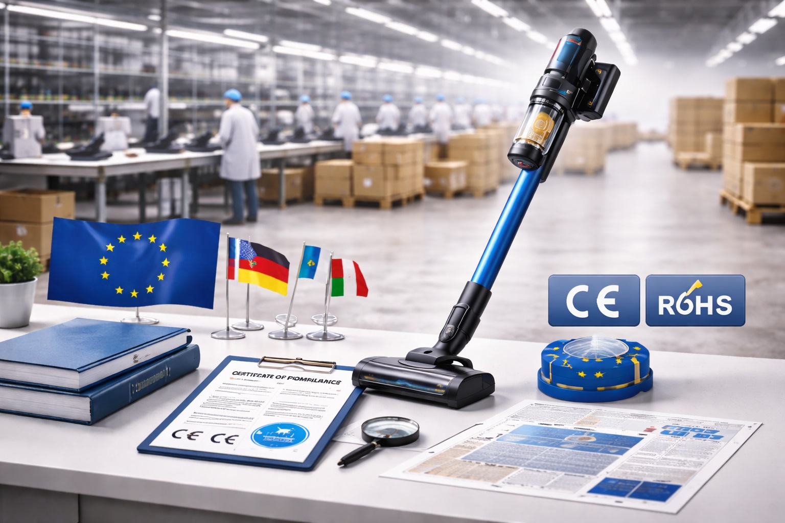EU Certified Cordless Vacuum – CE & RoHS Approved Stick Cleaner for Export