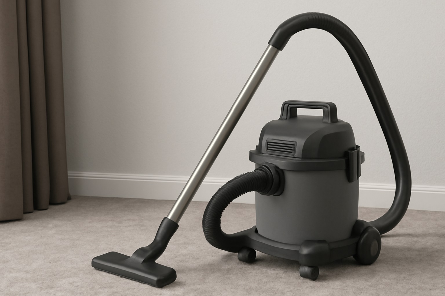 Y8 14L Silent Gray Dry Canister Vacuum Cleaner with HEPA Filter for Low-Noise Home and Office Cleaning