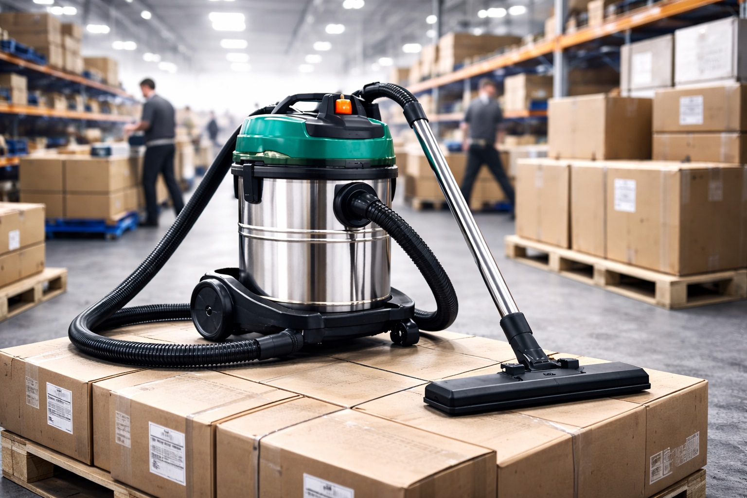 OEM Stainless Steel Wet Dry Vacuum Cleaner for Delivery Centers and Warehouses