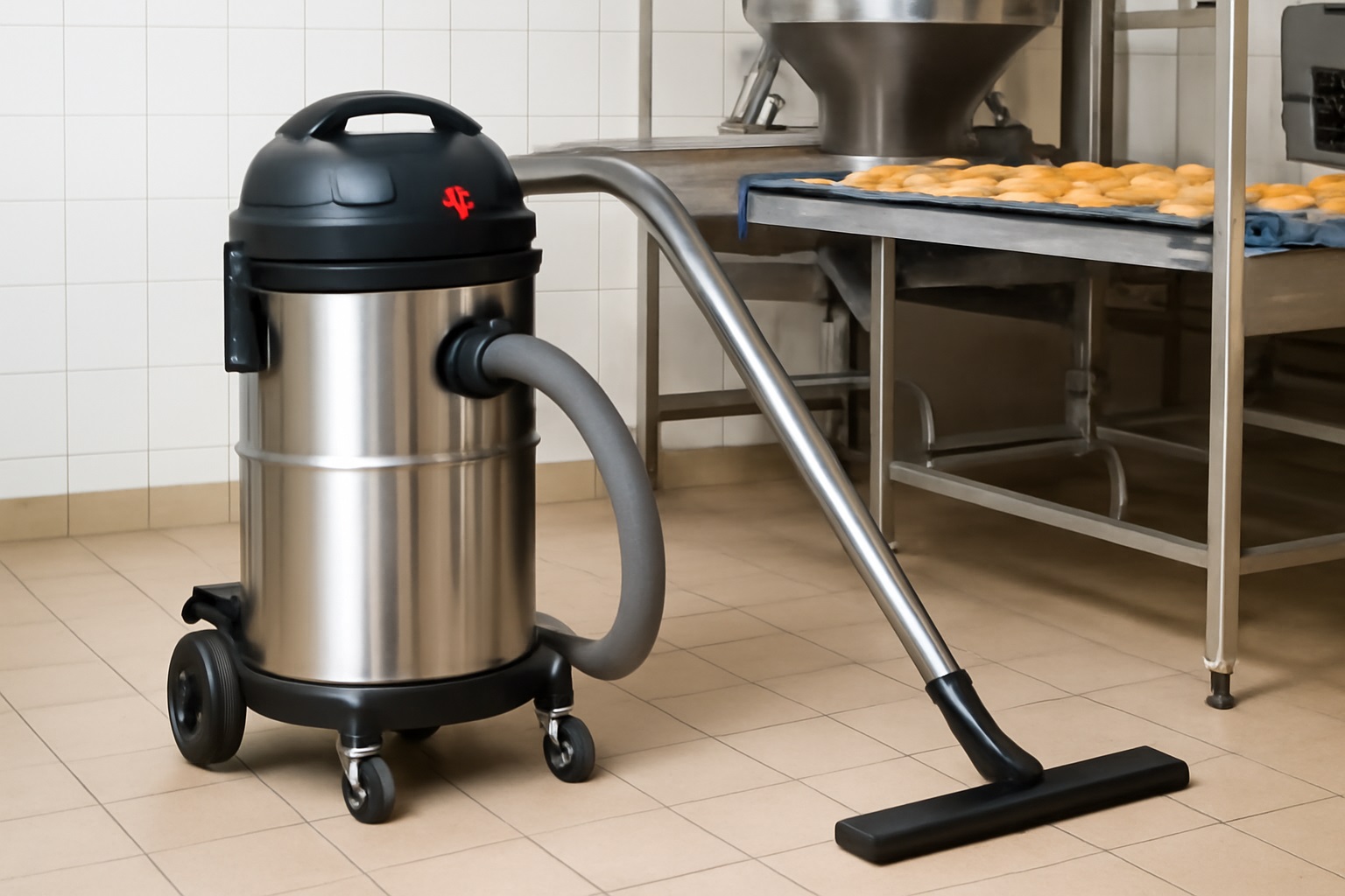 Y8 Food Industry Hygienic Vacuum Cleaner | Stainless Steel Wet & Dry Food-Grade Industrial Dust Extractor