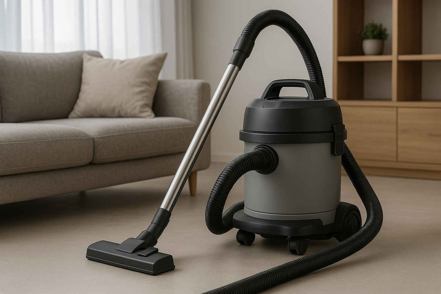 Quiet Wet and Dry Vacuum Cleaner for Home Use - Compact Dual Suction Cleaner for Carpet and Hard Floors