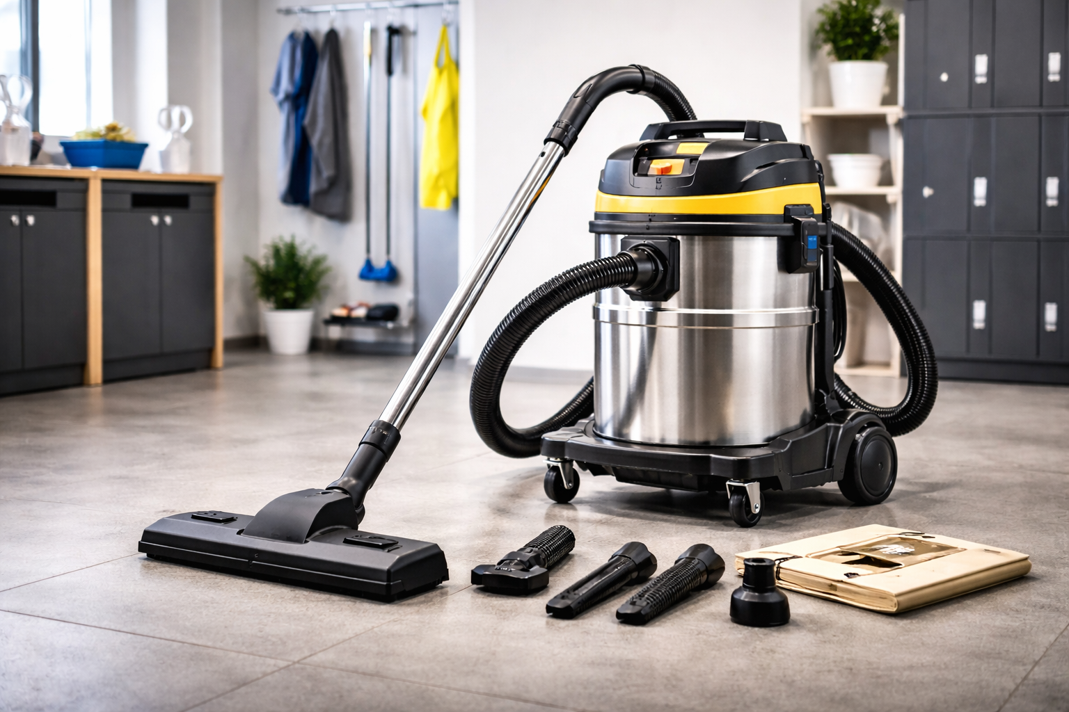 Multi‑Accessory Commercial Vacuum Cleaner Industrial Wet Dry Vacuum Cleaning System