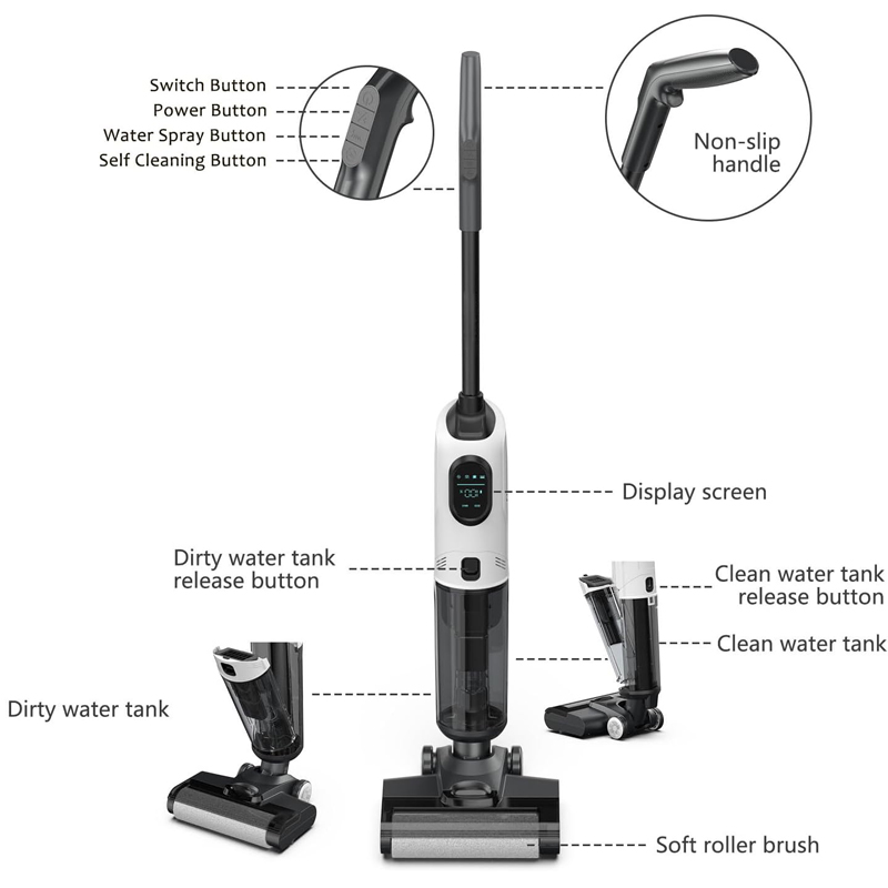 Household Wireless Vacuum Cleaner Wet and Dry Vaccum Cleaner for Home