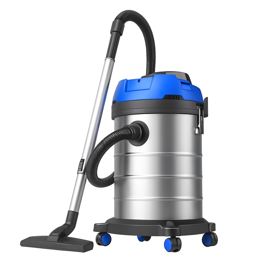Industrial Wet Dry Vacuum Cleaner with Stainless Steel Tank and Water Filtration