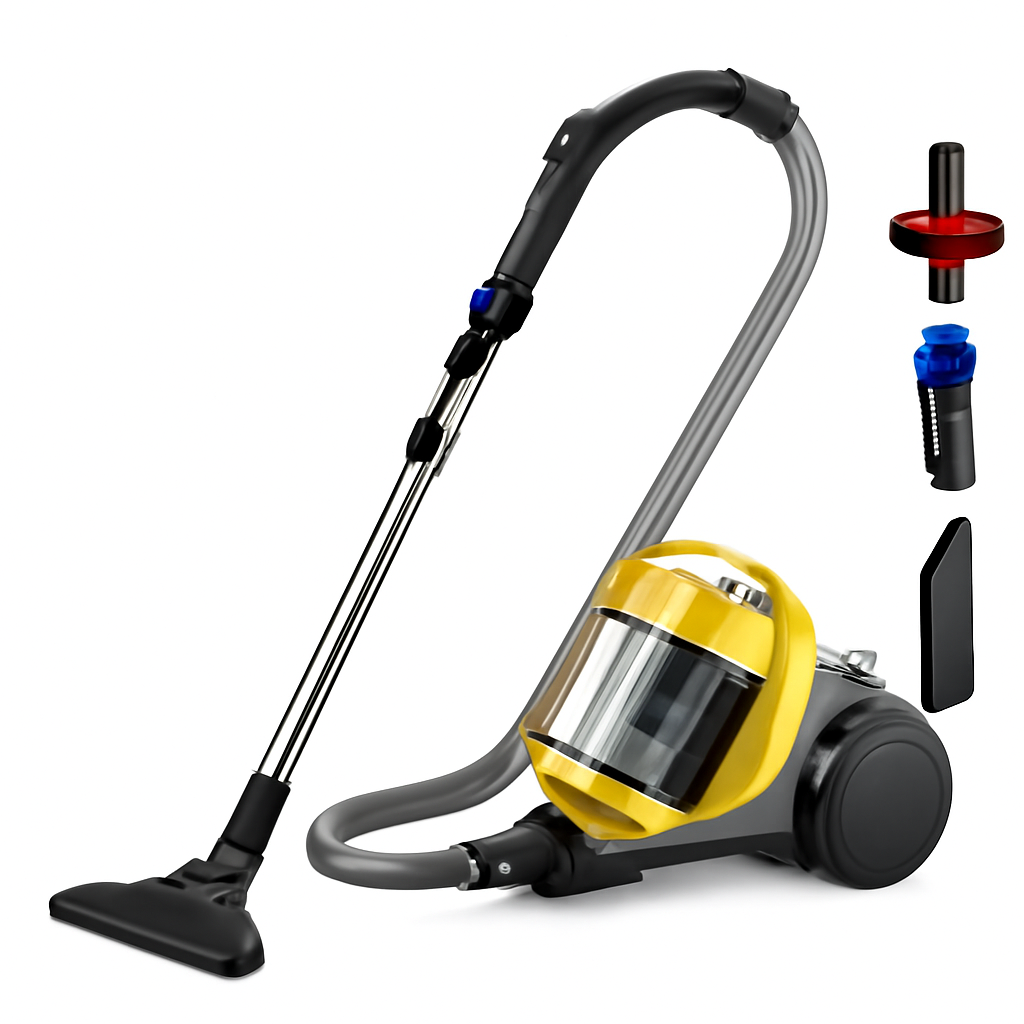 Multi-Functional Canister Vacuum Cleaner – Wet & Dry Powerful Suction with Multiple Nozzles