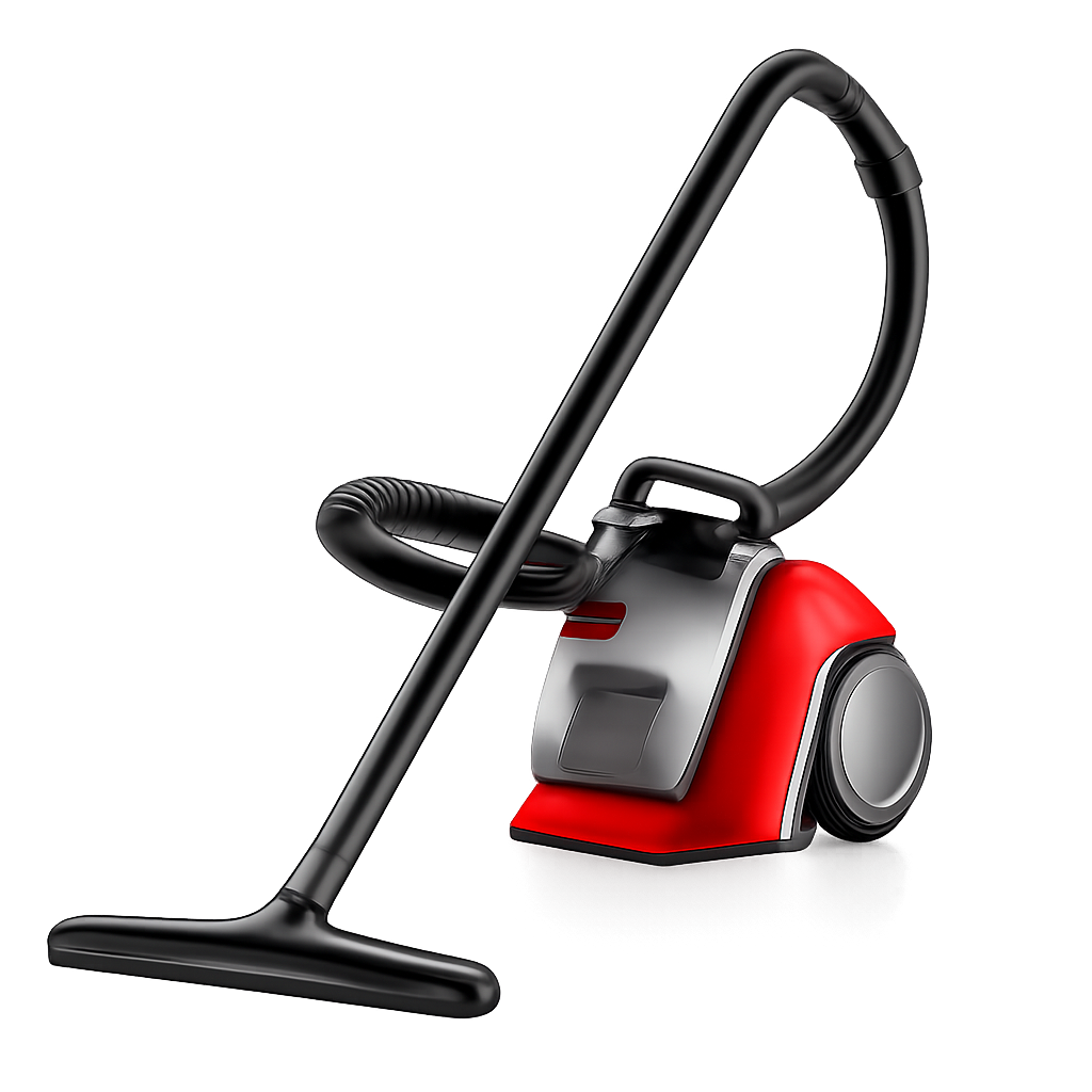 LX-VC-D02L Compact Canister Vacuum Cleaner - Lightweight Red Design for Multi-Surface Cleaning