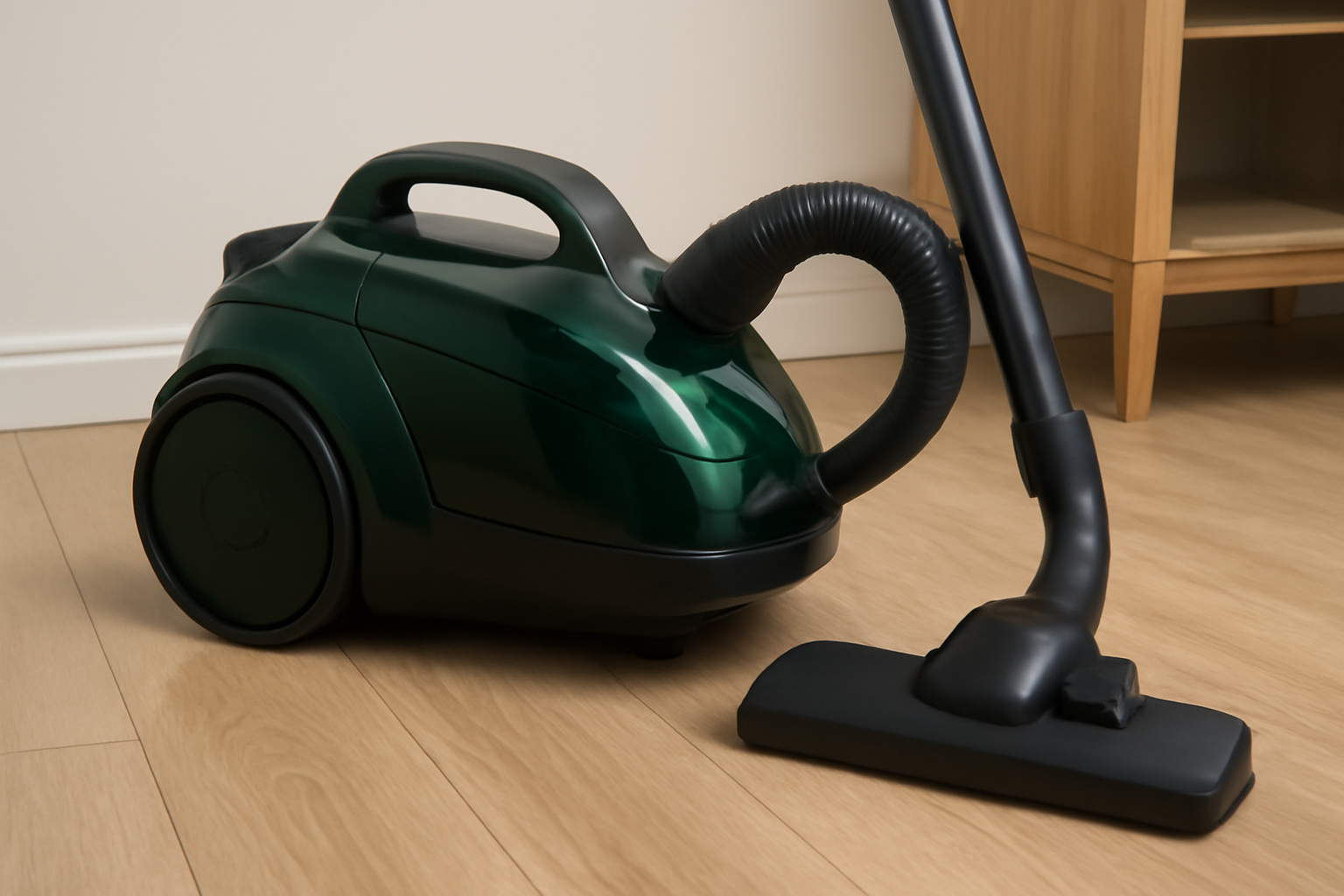 J11 Green High-Efficiency Canister Vacuum – Powerful Suction, Energy-Saving Wet & Dry Vacuum Cleaner for Multi-Surface Use