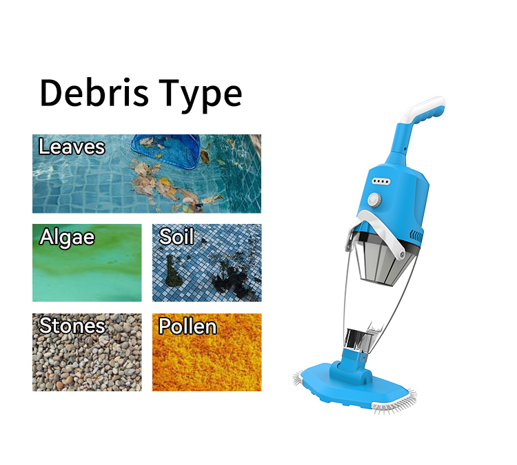 Lightweight Blue Handheld Vacuum High Volume & High Efficiency Pool Cleaning Tool & Accessory for Swimming Pools