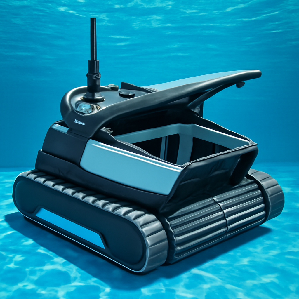 Robotic Pool Cleaner – Automatic Cordless Track Drive Vacuum for In-Ground & Above-Ground Pools