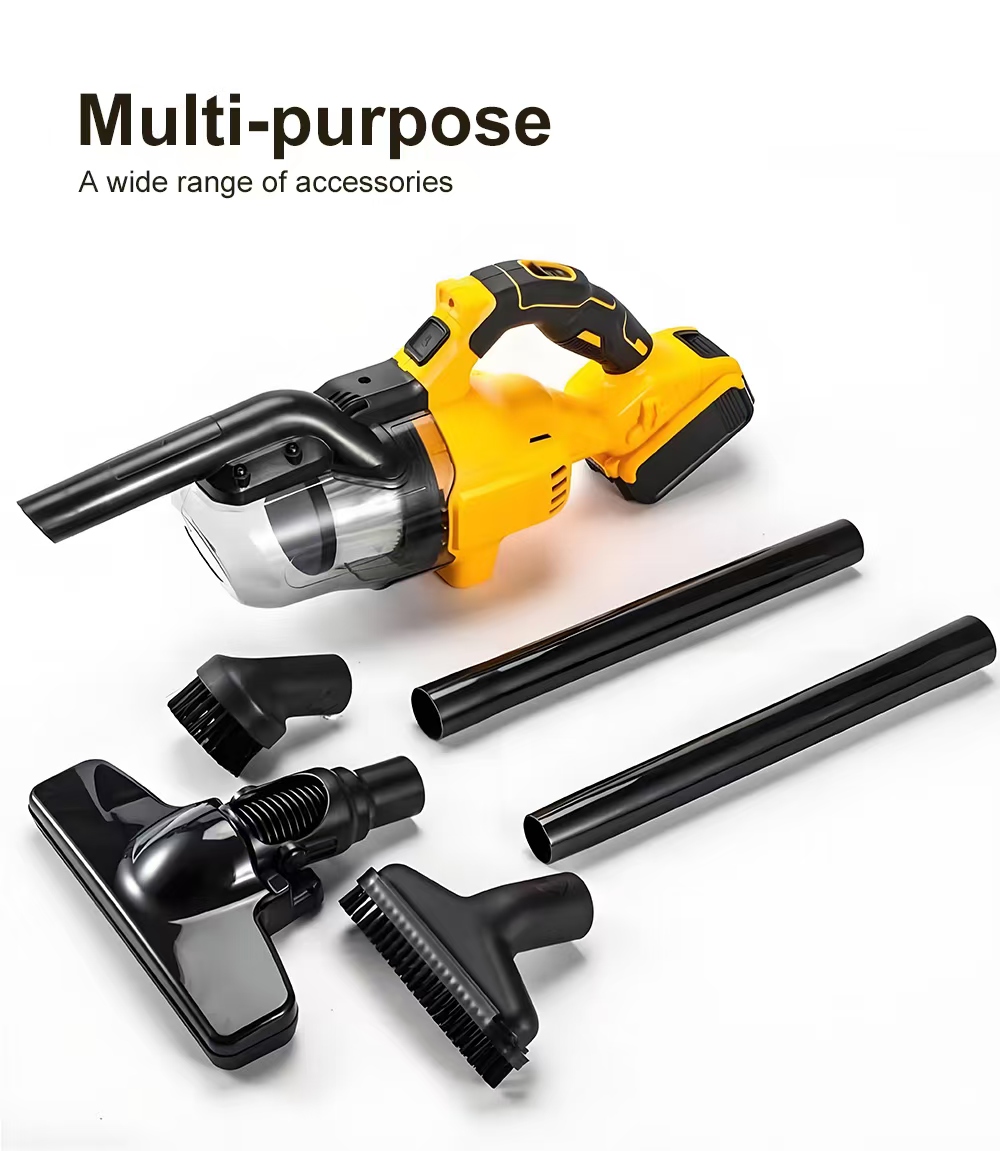400W Cordless Handheld Vacuum Cleaner – 20V Dry Use with 0.7L Dust Tank & LED Light