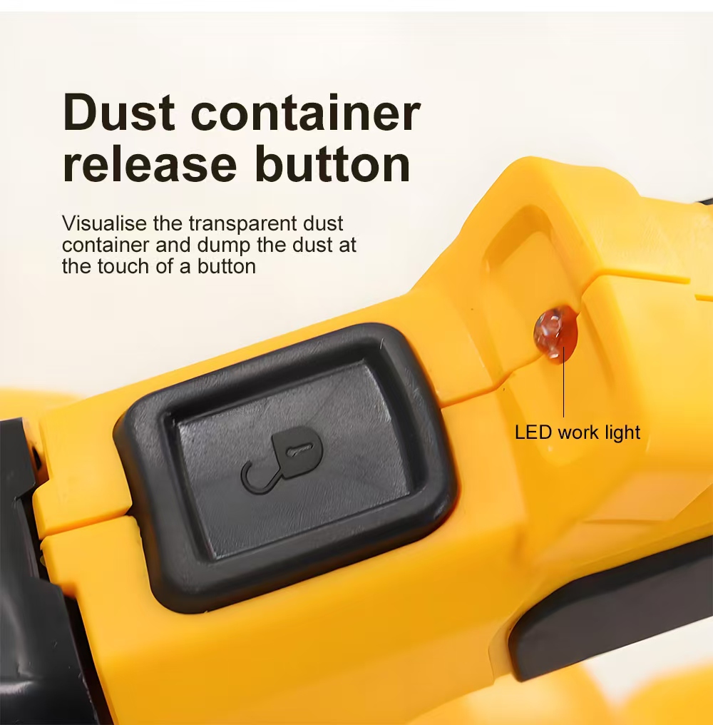 400W Cordless Handheld Vacuum Cleaner – 20V Dry Use with 0.7L Dust Tank & LED Light