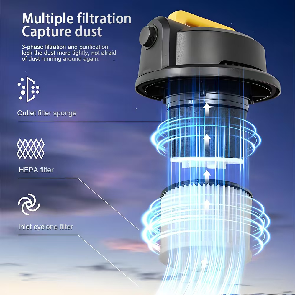 1000W Bucket Hoover Canister Vacuum Cleaner – 15L Capacity, 18kPa Suction, 5m Cord