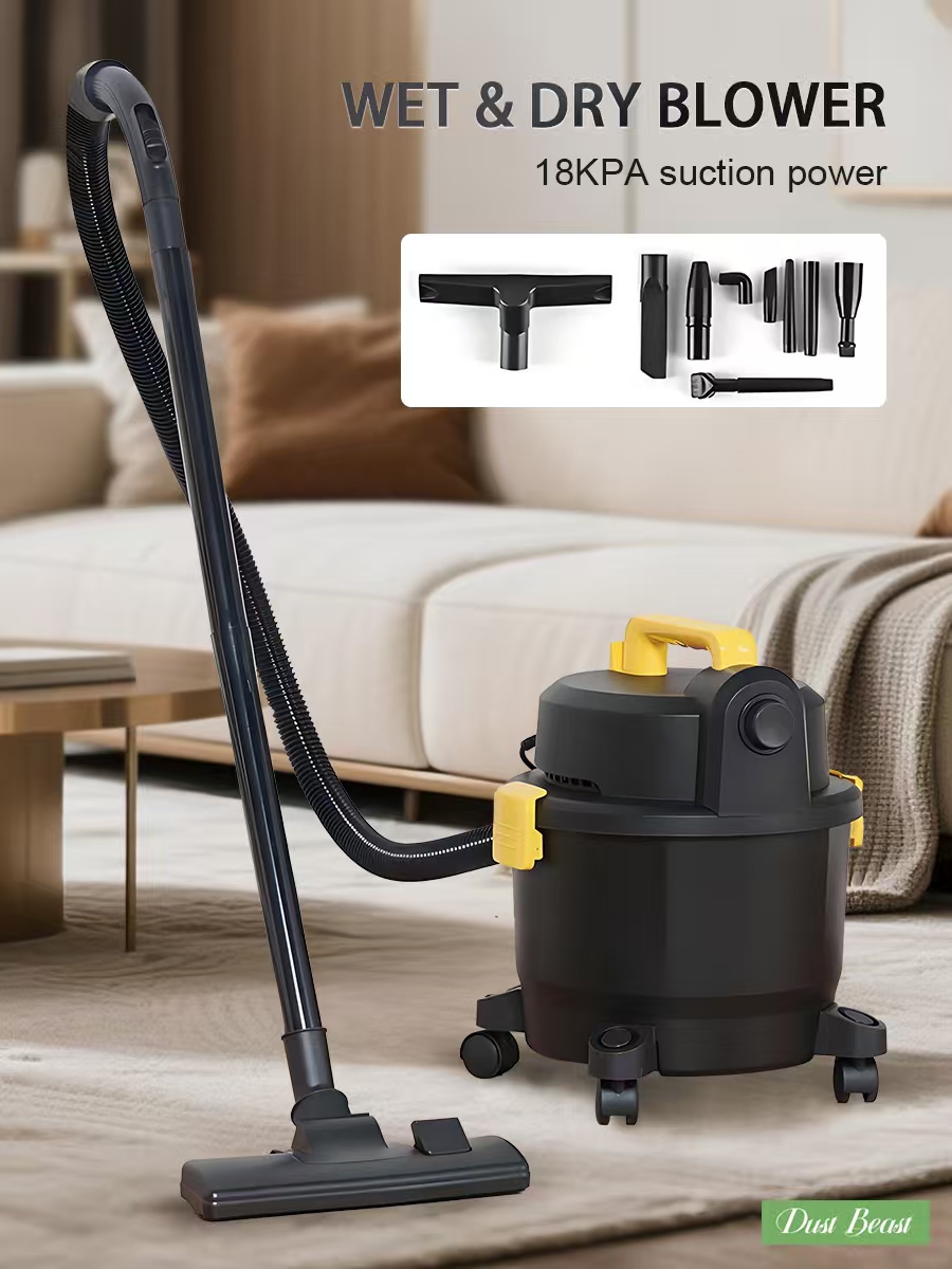 1000W Bucket Hoover Canister Vacuum Cleaner – 15L Capacity, 18kPa Suction, 5m Cord