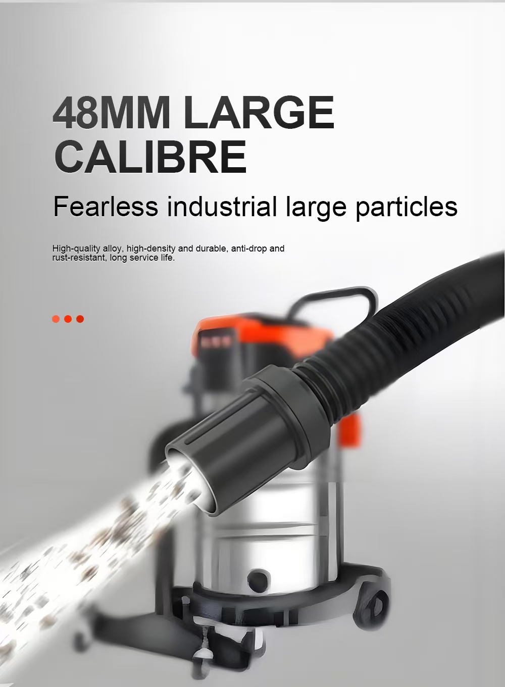 5400W Industrial Wet & Dry Vacuum Cleaner – 60L Stainless Steel Tank with Triple Motor