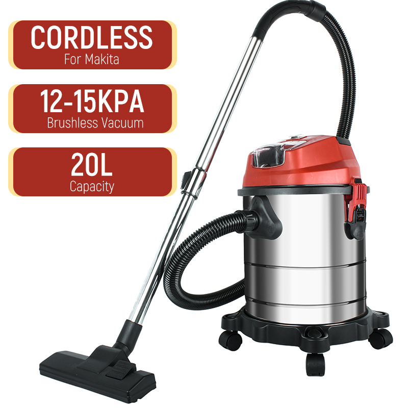 20L Cordless Industrial Vacuum Cleaner – Compatible with Makita Battery, Brushless Motor, Wet & Dry Use
