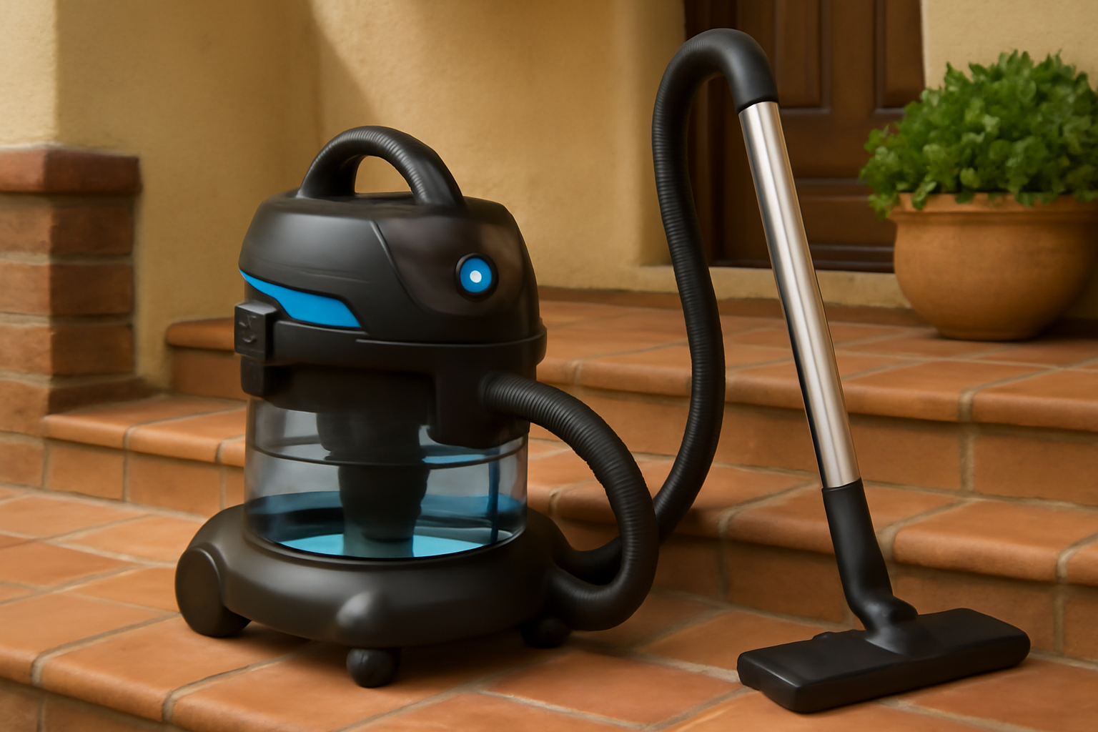 Heavy-Duty Outdoor Canister Vacuum Cleaner for Garage & Stone Floors