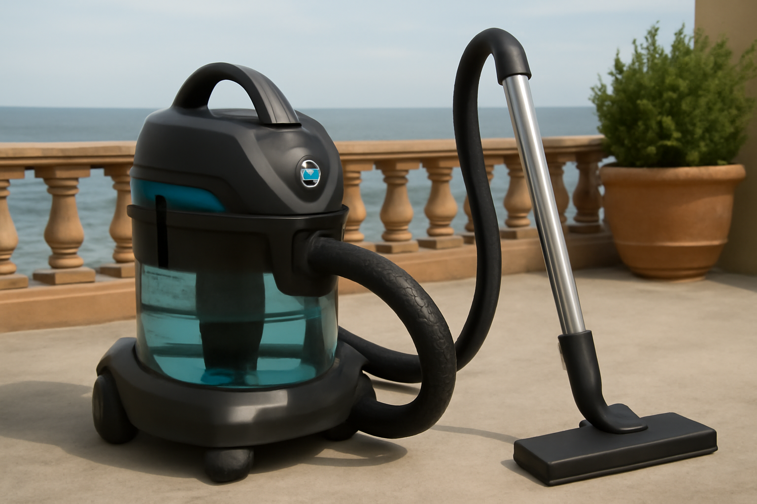 Versatile Wet and Dry Vacuum Cleaner with Clear Tank Design