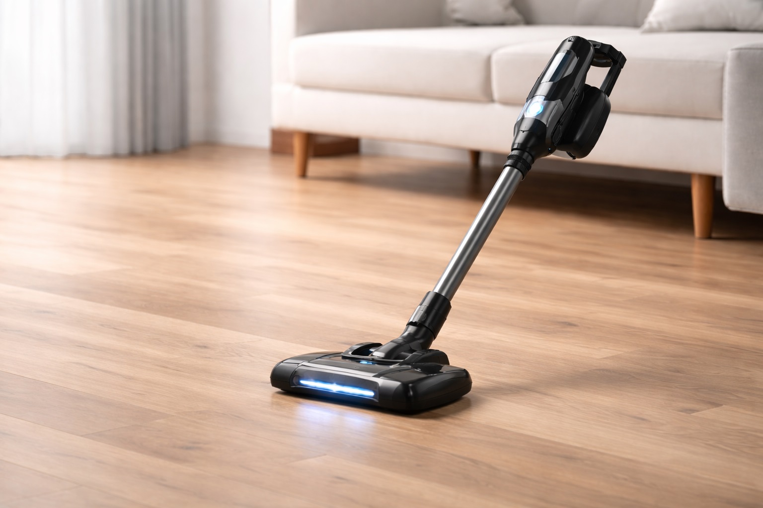 Cordless Lightweight Vacuum Cleaner with LED Light – Compact & Powerful for Apartments