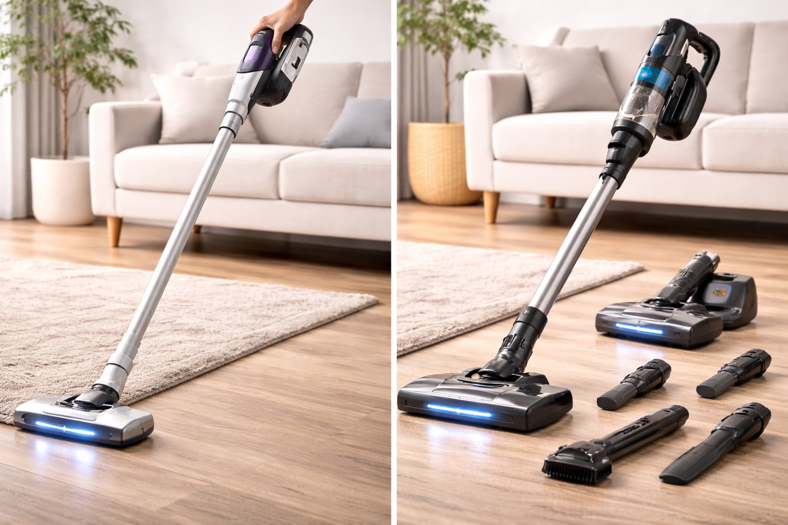 Lightweight Cordless Vacuum with Full Attachments – Multi-Function for Home and Car Cleaning