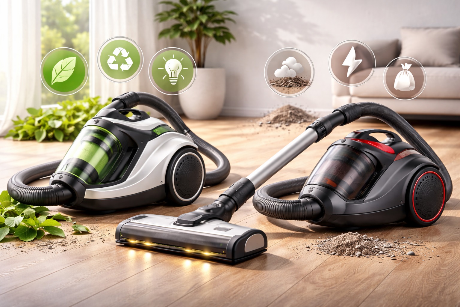 Classic Canister Vacuum Cleaner with Adjustable Metal Wand – Powerful Suction for Home & Multi-Surface Cleaning