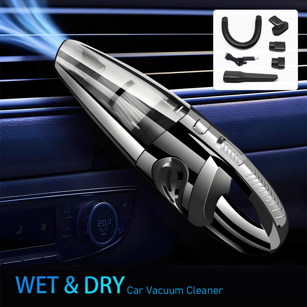 Car Wireless Vacuum Cleaner with Multiple Attachments, Powerful Cleaning