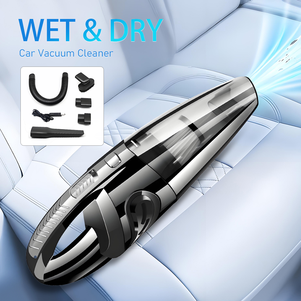 Car Wireless Vacuum Cleaner with Multiple Attachments, Powerful Cleaning