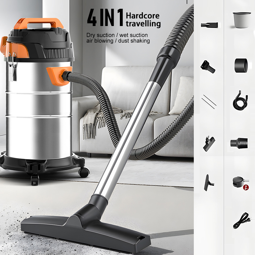 4-in-1 Multi-Function Vacuum Cleaner (Dry/Wet Suction, Air Blowing, Dust Shaking)