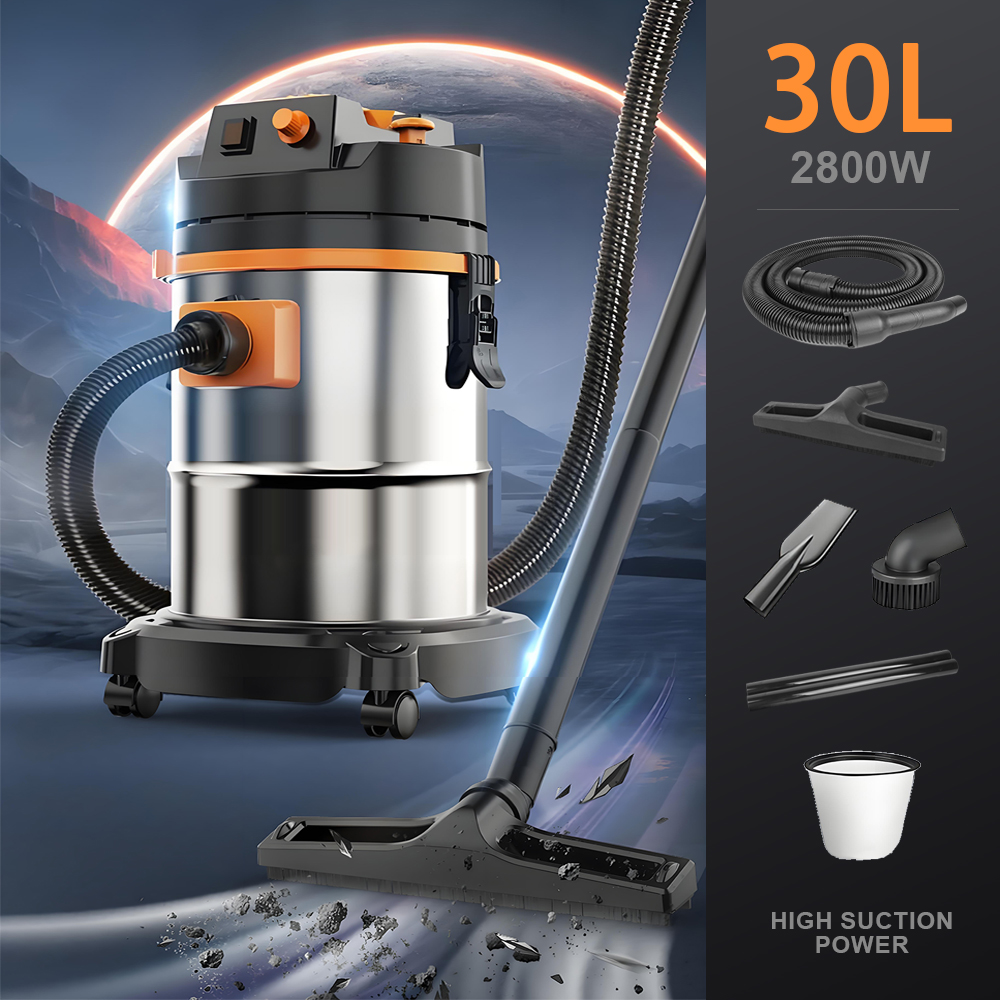 30L 2800W Adjustable Speed Vacuum Cleaner (Dry and Wet, Mite Removal)