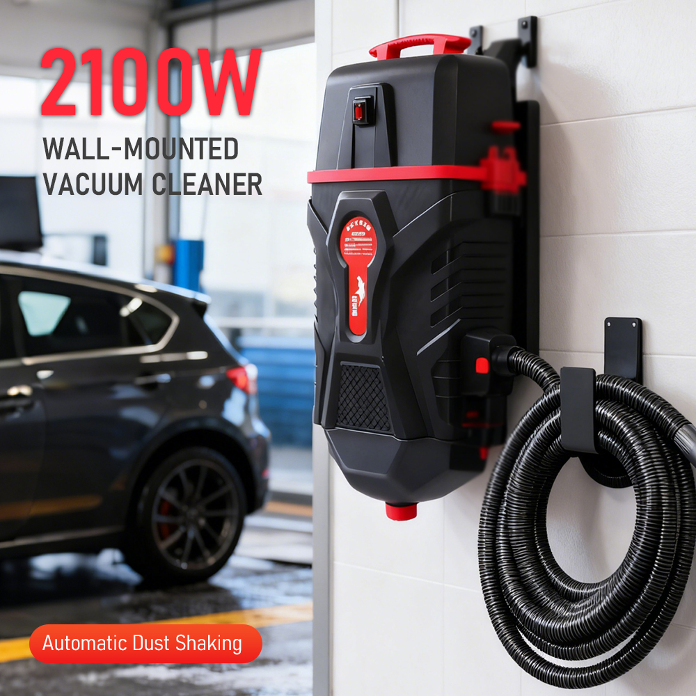 Wall Mounted Automotive Workshop Vacuum System for Engine Bay Cleaning