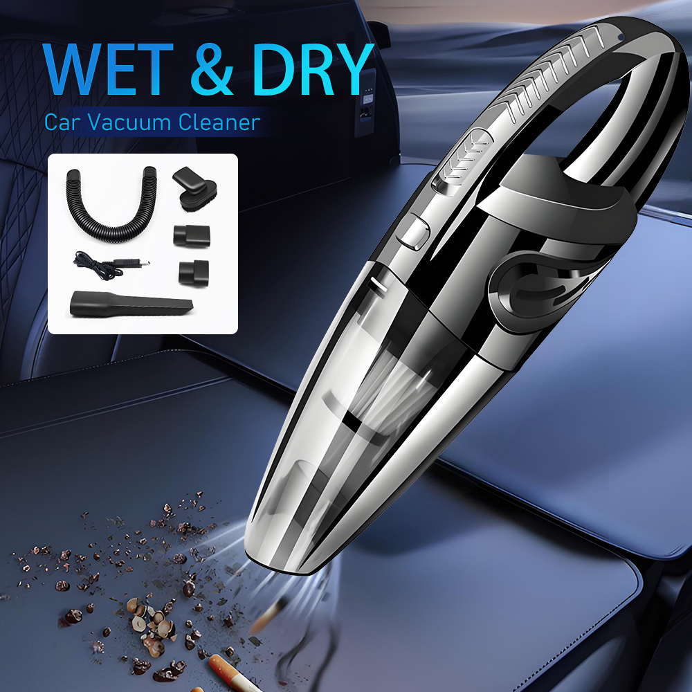 Car Wireless Vacuum Cleaner with Multiple Attachments, Powerful Cleaning