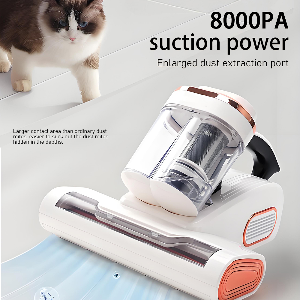 8000PA Suction Power Double Cup Intelligent Mite Remover