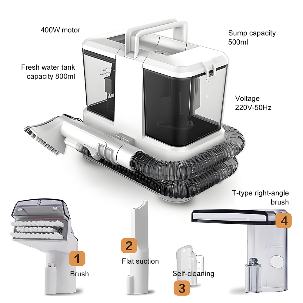 400W Multi-Functional Fabric Cleaner – Quiet Wet & Dry Portable Vacuum for Home Use