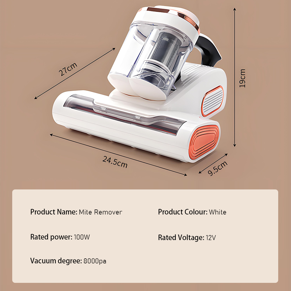 8000PA Suction Power Double Cup Intelligent Mite Remover
