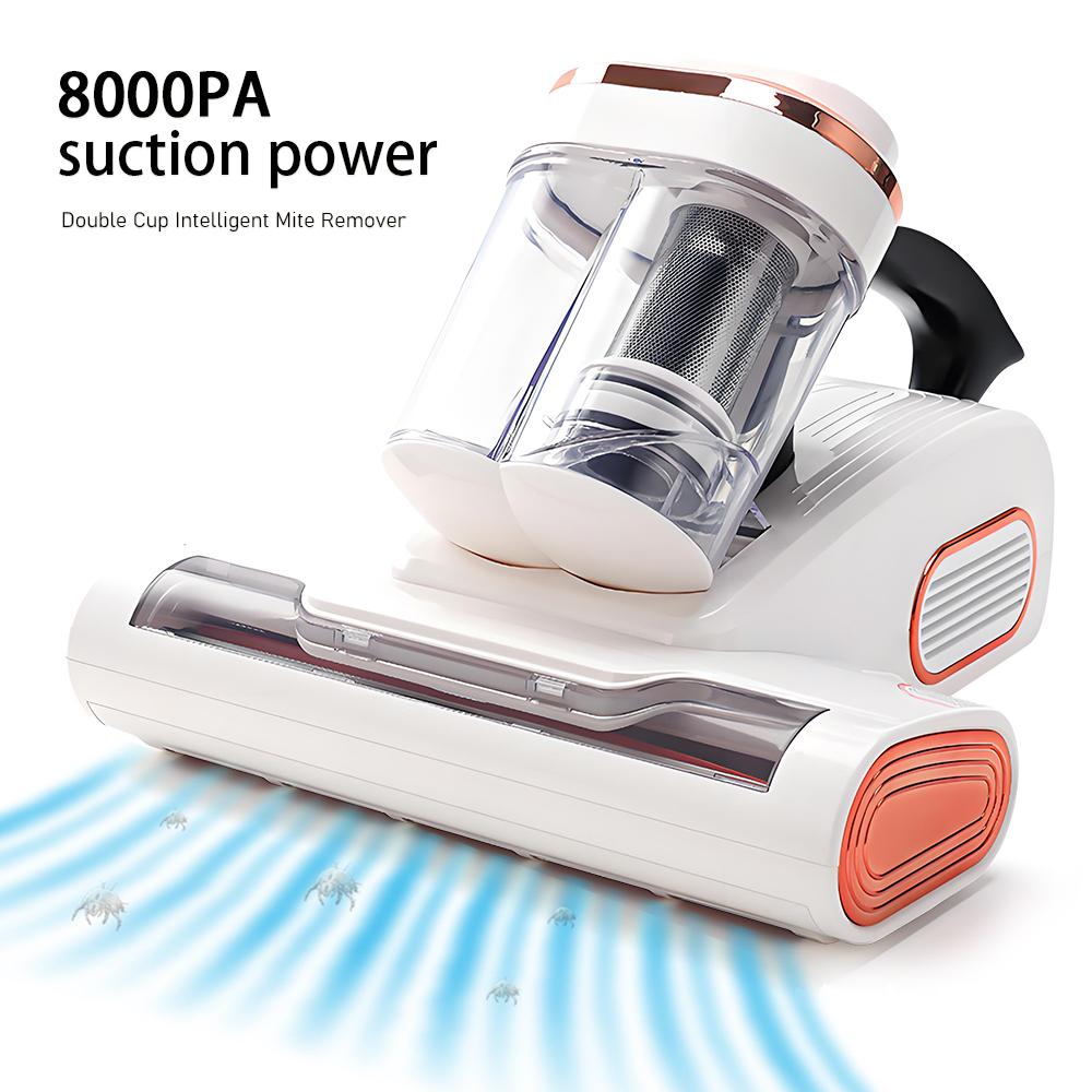 8000PA Suction Power Double Cup Intelligent Mite Remover