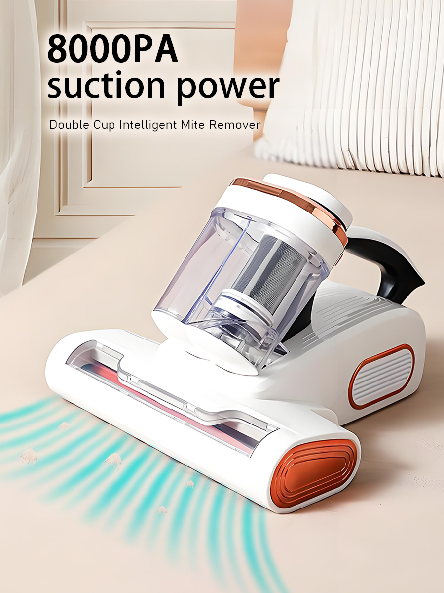 8000PA Suction Power Double Cup Intelligent Mite Remover
