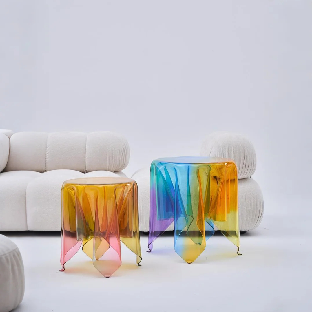 Prismatic Flow Acrylic Side Table