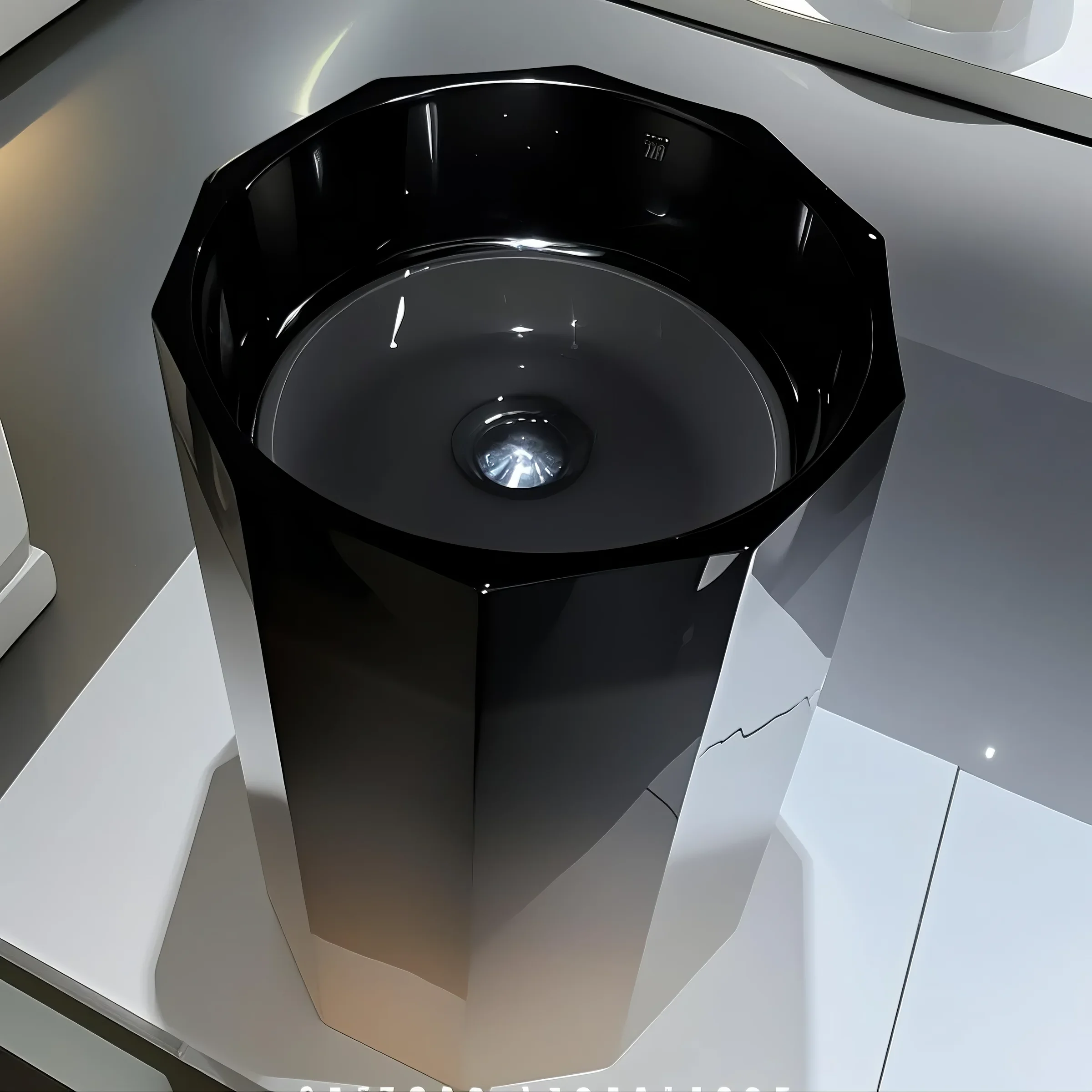GEMTOWER Faceted Acrylic Pedestal Sink S