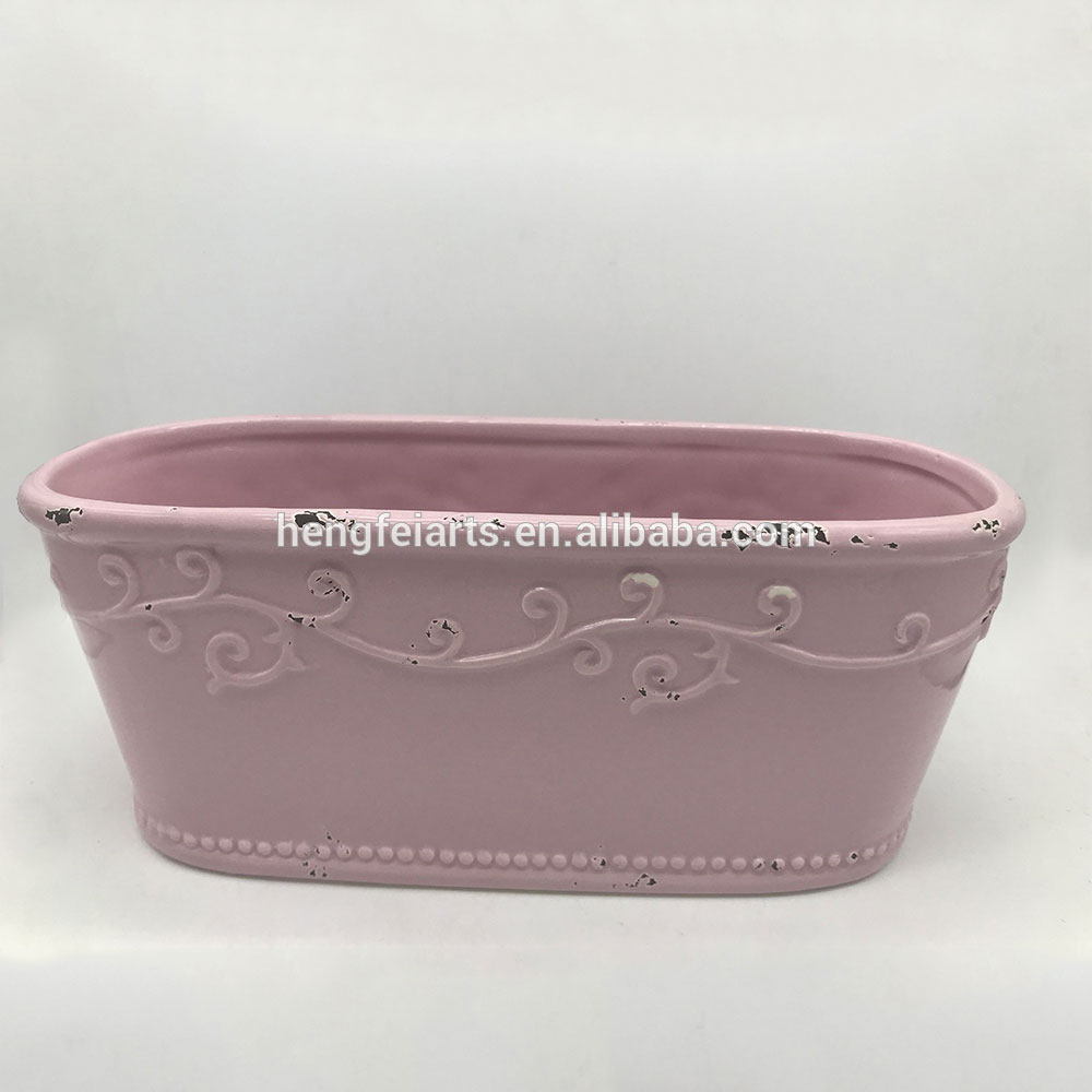 desktop decorative craft pink cheap ceramic garden plant flower pots