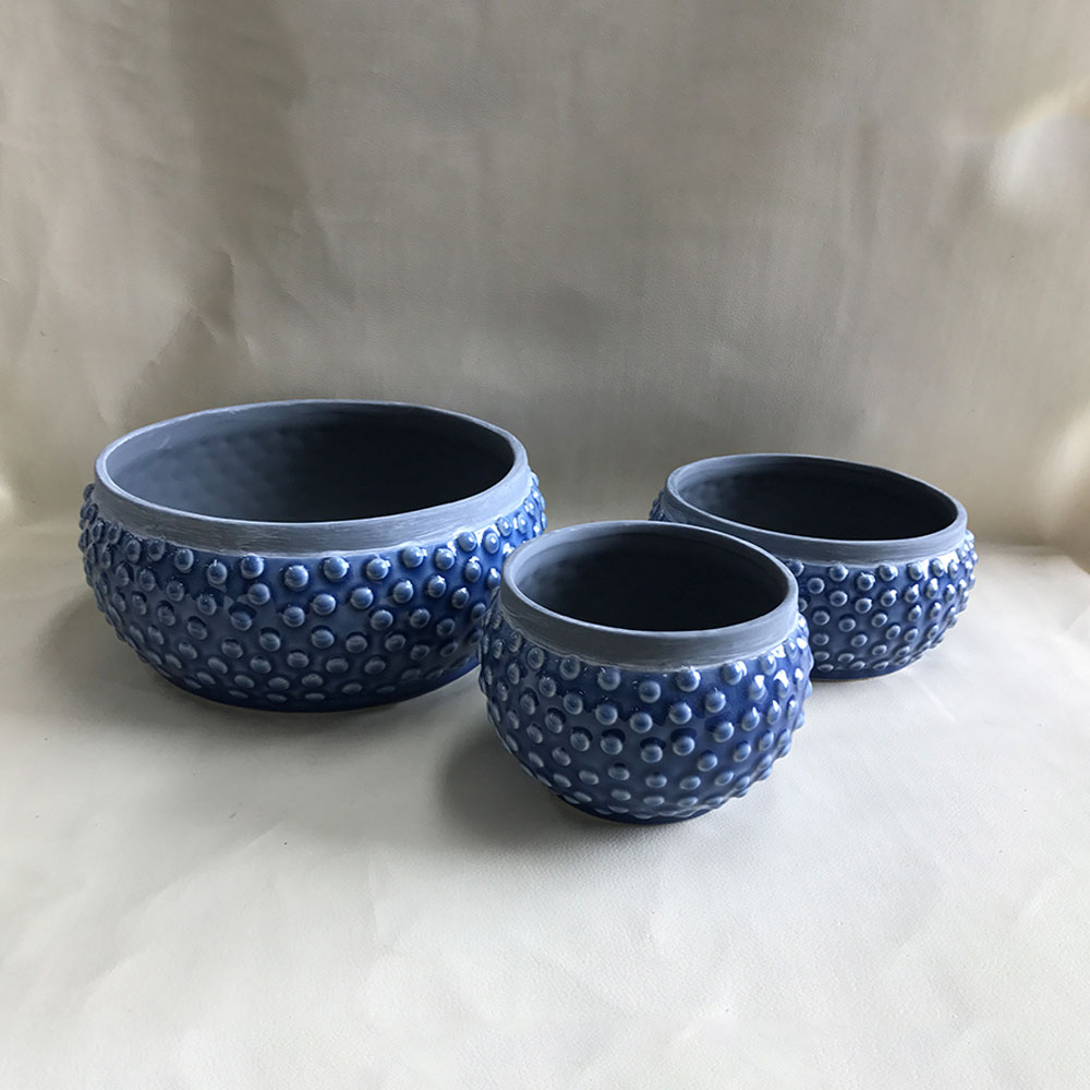 round garden outdoor decorative glazed ceramic flower pots wholesale