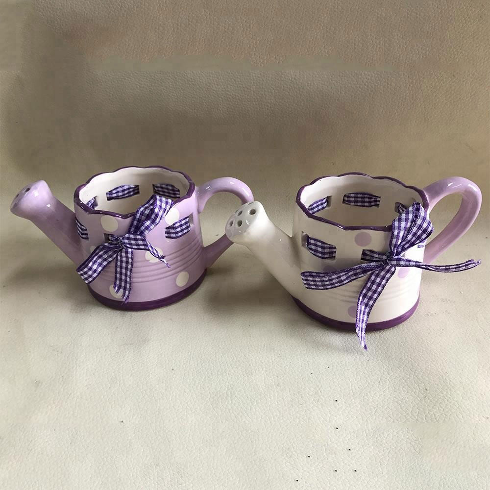High quality decoration garden flower pot ceramic watering can