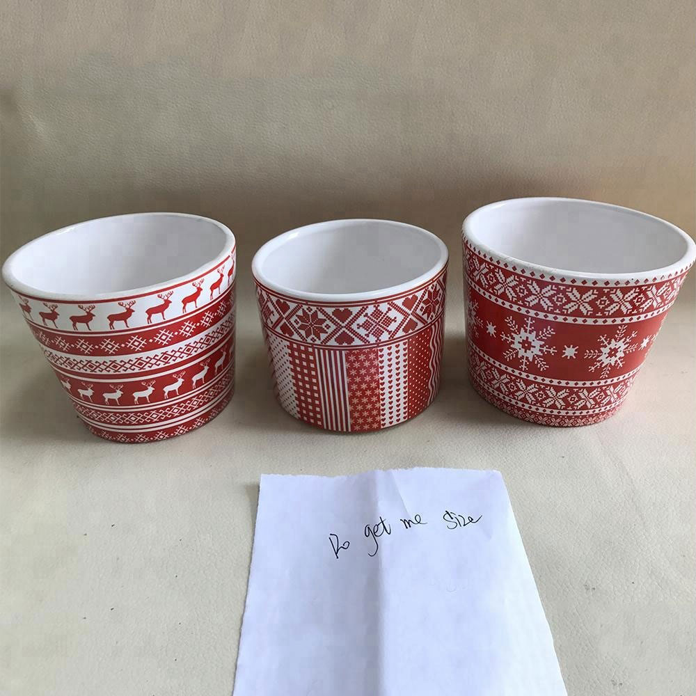 cheap ceramic planters gift decoration christmas flower pots for sale
