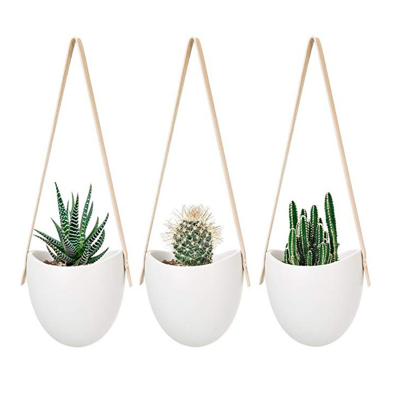2020 hot selling nordic ceramic hanging wall planter