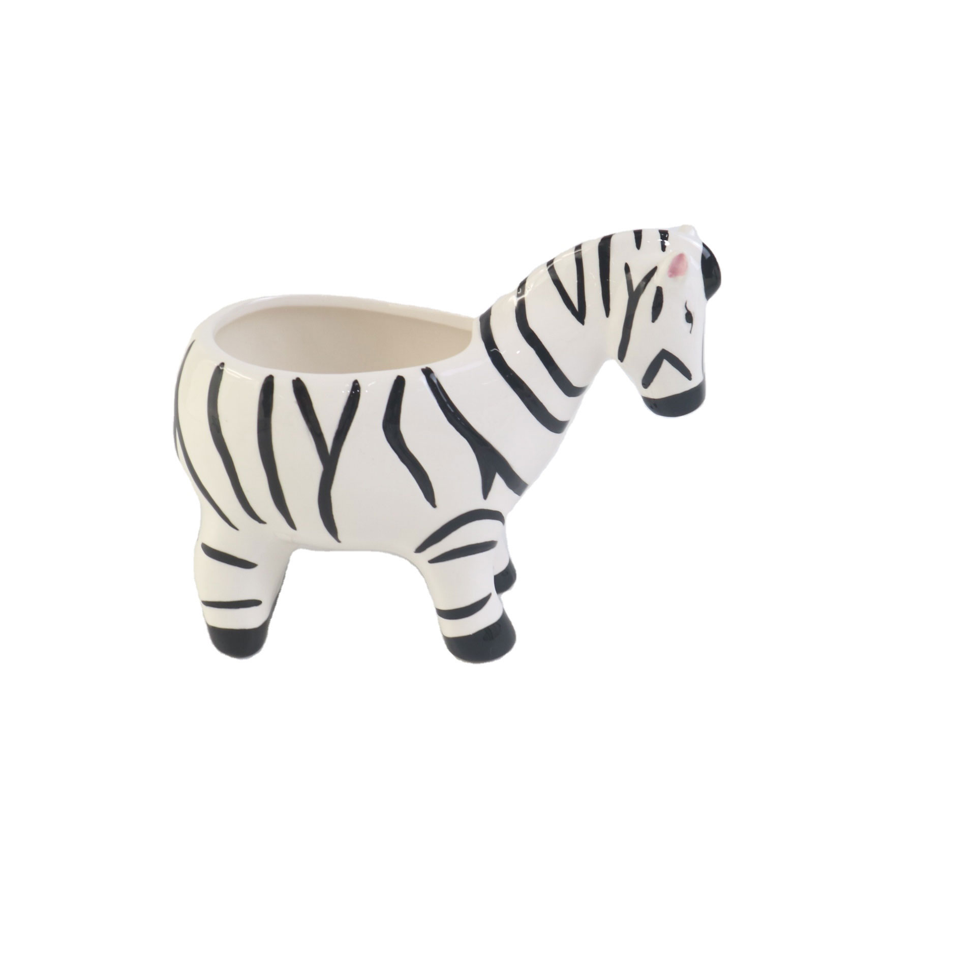Cute ceramic zebra planter