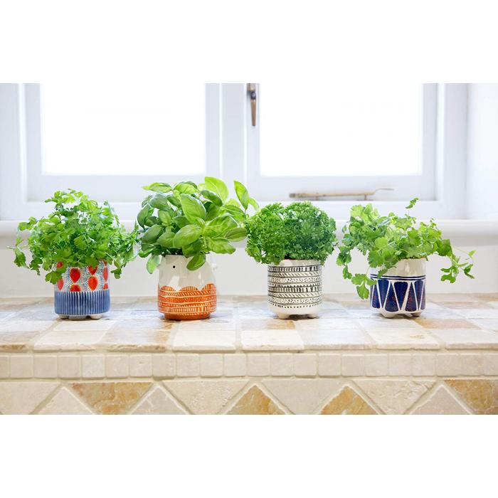 Handmade mini ceramic material garden flower pot