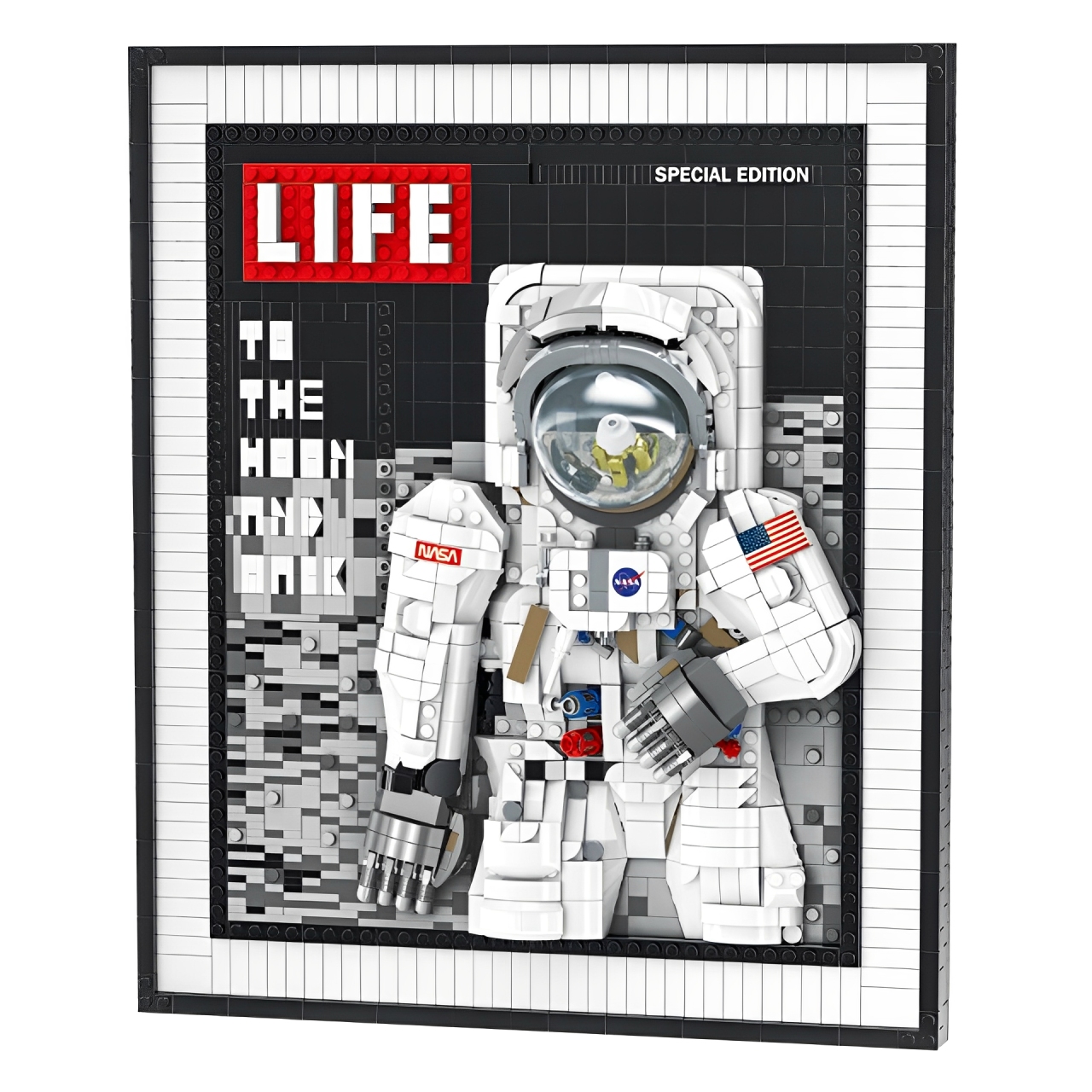 MORKMODEL型玩模客031005宇航員相框小顆粒積木收藏成人禮物擺件男孩玩具